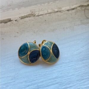 Ocean clip on earrings